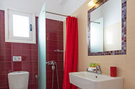 Bathroom of two-room apartment at Villa Irini