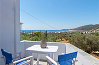 Balcony of the deluxe suite at Sifnos