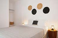 The master bedroom of the family suite