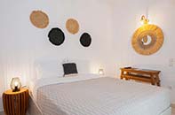 The master bedroom of the family suite