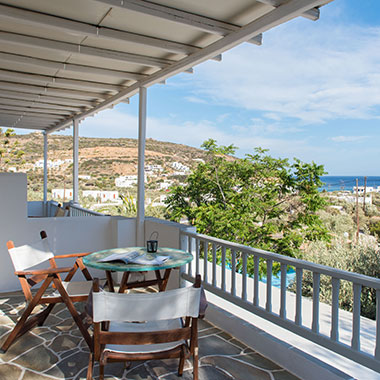 Balcony of Deluxe Junior Suite at Sifnos